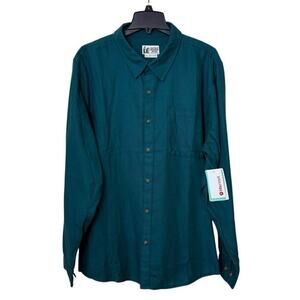 Marmot Fairfax XL Dark Jungle Lightweight Flannel Shirt Cotton Blend NWT